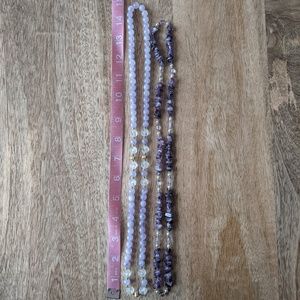 Pair of Amethyst Beaded Necklaces